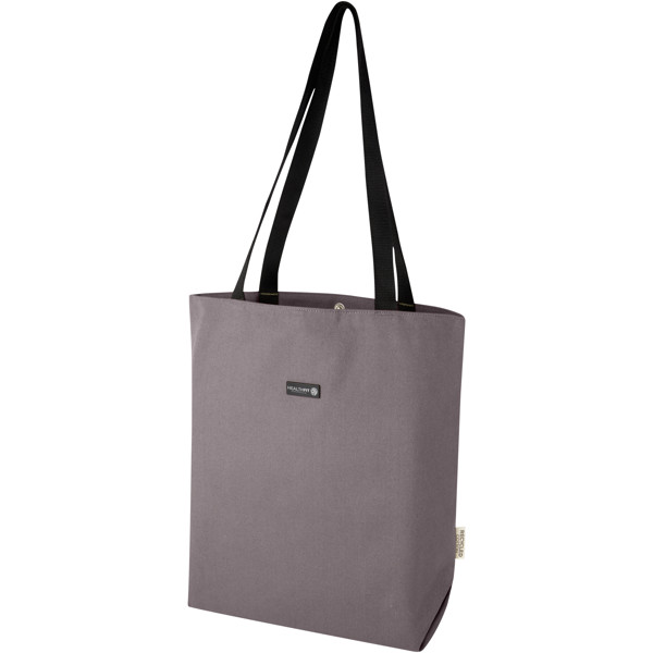 Joey vielseitige Tragetasche aus GRS recyceltem Canvas 14 L - grau
