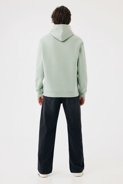 IQONIQ Joshua Unisex mikina s kapucňou z rec. bavlny - Iceberg Green / XL