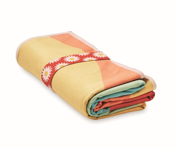 Full colour beach towel with elastic band - 70x140cm