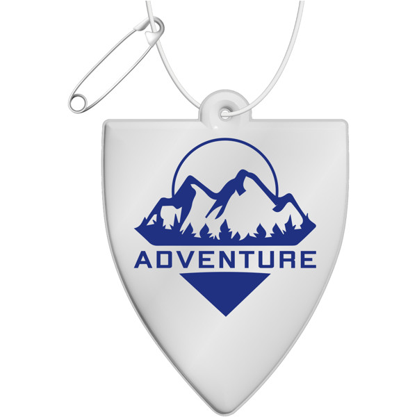 Gancio catarifrangente per badge con catenella RFX™ - Bianco
