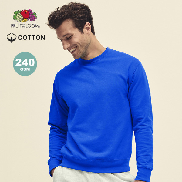 Sweatshirt Adulto Lightweight Set-In S - Branco / M