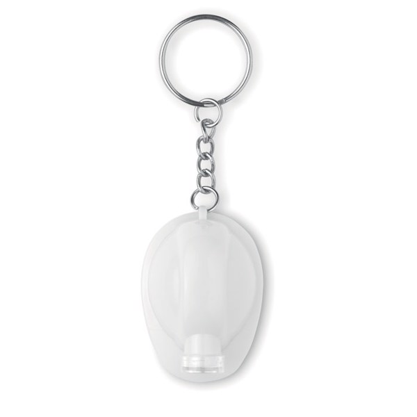 Key ring with torch Minero - White