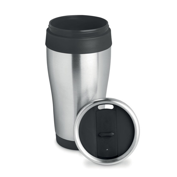 Stainless steel cup 455 ml Tram - Black