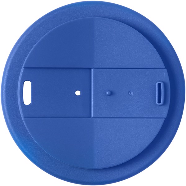 Tazza termica Americano® da 350 ml con impugnatura e coperchio ermetico - Bianco / Blu medio