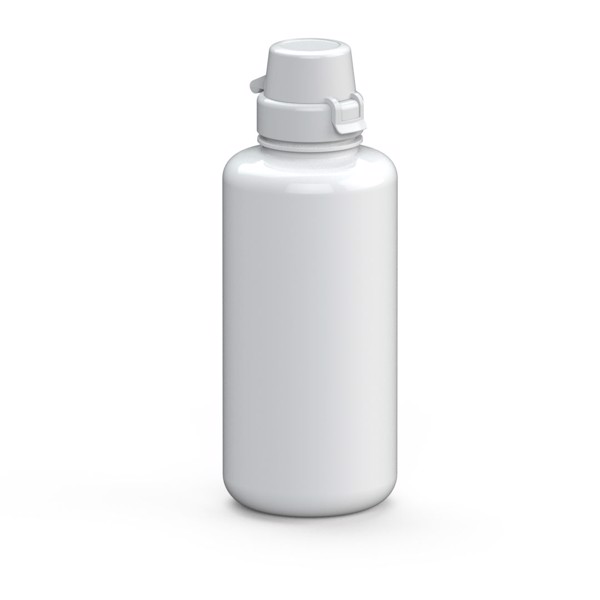 Drink Bottle "School" Clear-Transparent, 1.0 L - White / White