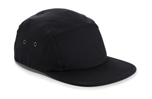 Canvas 5 Panel Cap - Black / ONE SIZE