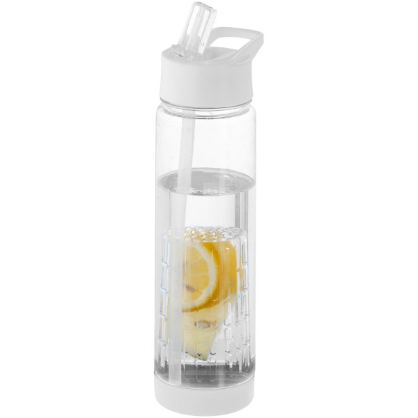 Tutti-frutti 740 ml Tritan™ infuser sport bottle - Transparent / White