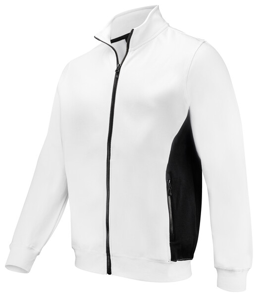 2129 Sweatshirt Full Zip White 4XL