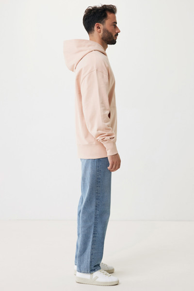 Iqoniq Yoho recycled cotton relaxed hoodie - Peach Nectar / S