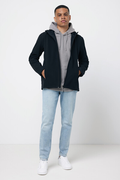 Iqoniq Trivor Mikroflis kapuca iz recikliranega poliestra - Storm Grey / 3XL