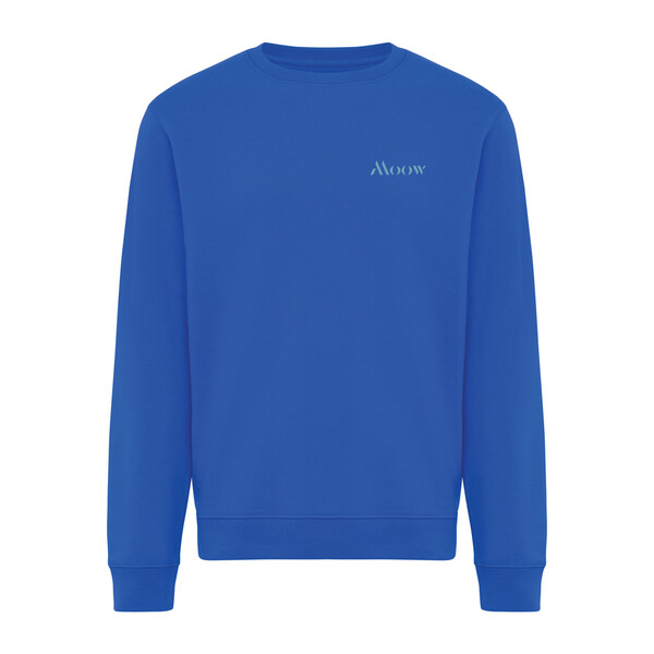 Sweater à col rond en coton recyclé IQONIQ Torla - Bleu Royal / XS