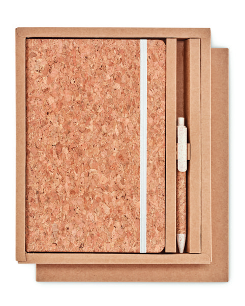 Suber Set cork notebook, A5, 160 recycled pages - Beige