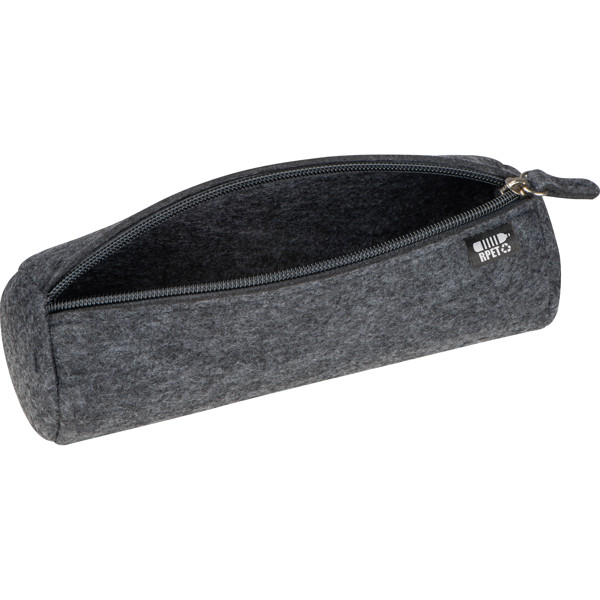 Pencil case made from recycled felt WALERIAN - Anthracite