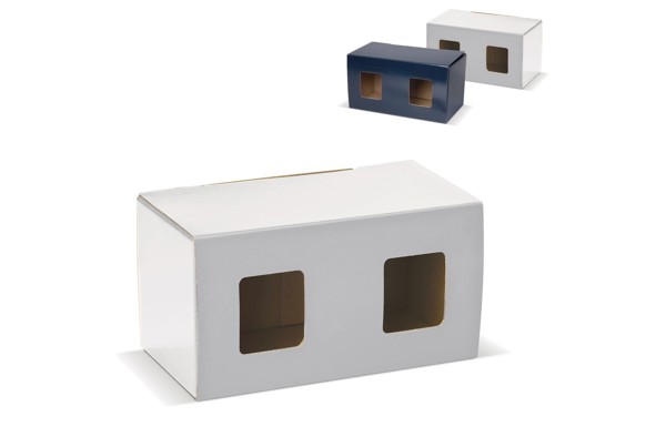Box for 2 mugs with window - White