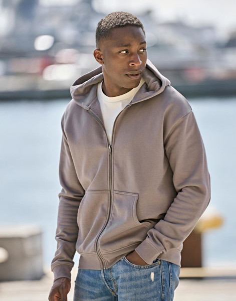 Unlabeled Hooded Full Zip Sweatshirt - Powder Grey / L