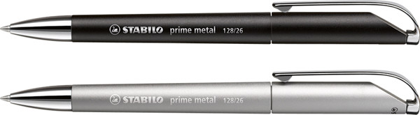 STABILO prime metal ballpoint pen, silver