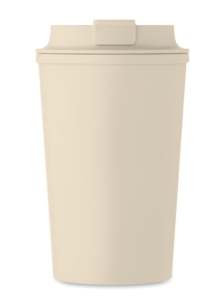 PLA dvojstenný pohár 350 ml Beibaku - Béžová