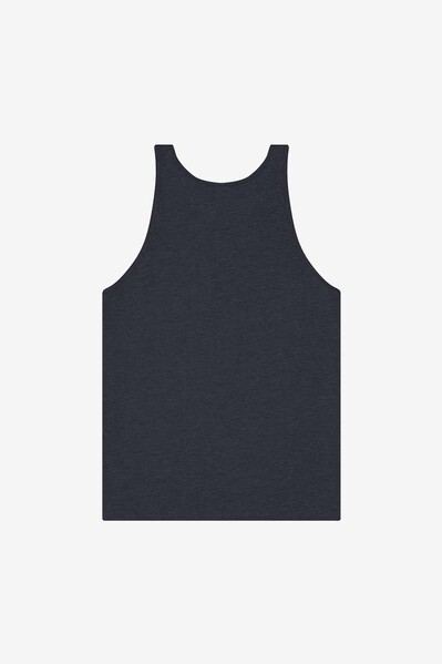 Unisex Heather Cvc Tank - Heather Navy / XL