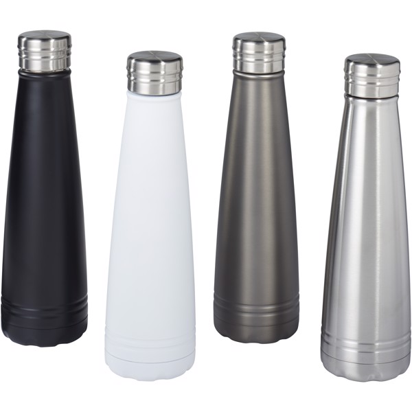 Duke 500 ml copper vacuum insulated water bottle - White