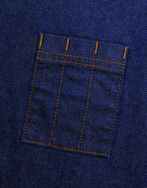 'Division' Waxed Look Denim Waist Apron - Black Denim