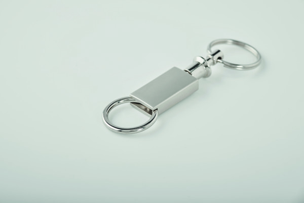Kovinski obesek za ključe Keysplit 2v1, razmaknite