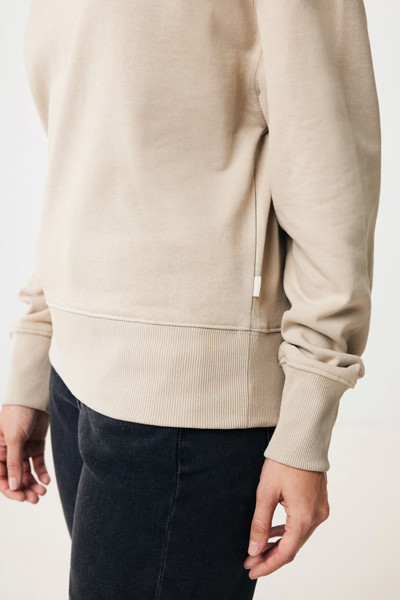 Sweater à col rond en coton recyclé Iqoniq Kruger - Desert / M