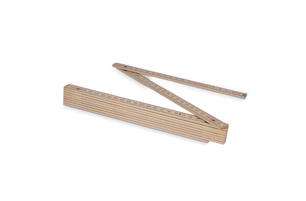Règle pliante en bois 2m premium, naturel