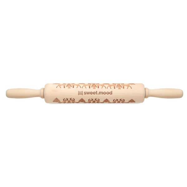 Christmas pastry wooden rolling Stampa