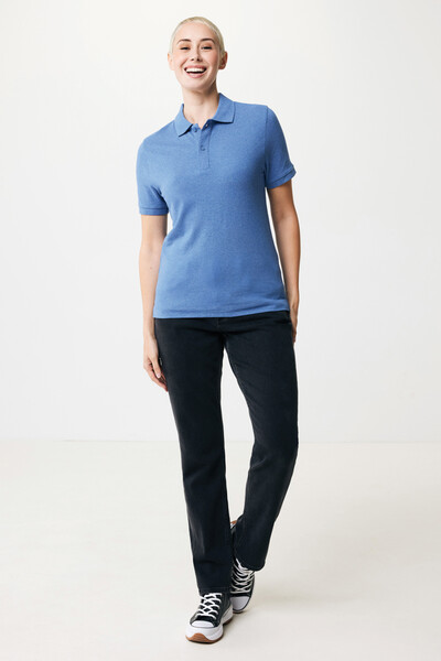 Polo tričko IQONIQ Yosemite z recykl. bavlny - Heather Blue / S