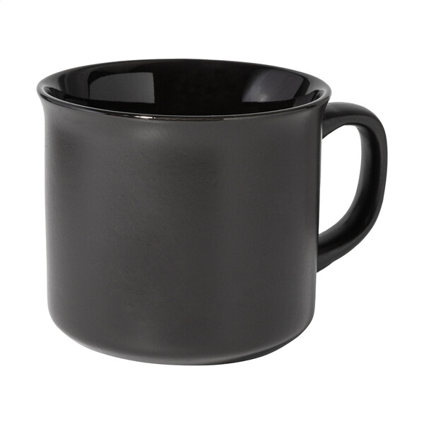 Matný Vintage Hrnček Woodstock Flat - Black