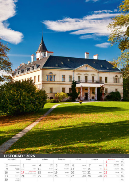 Nástěnný kalendář Naše hrady a zámky 2026