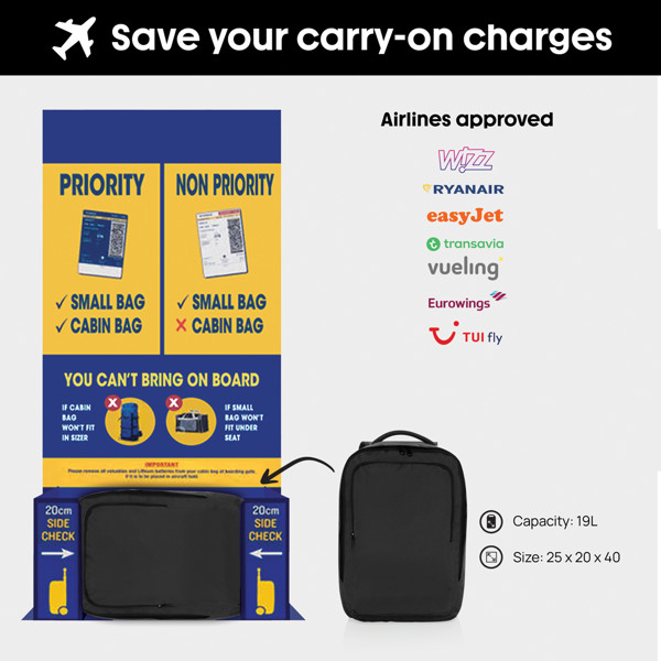 Sac à dos cabine en rPET Aware™ - Bleu Marine
