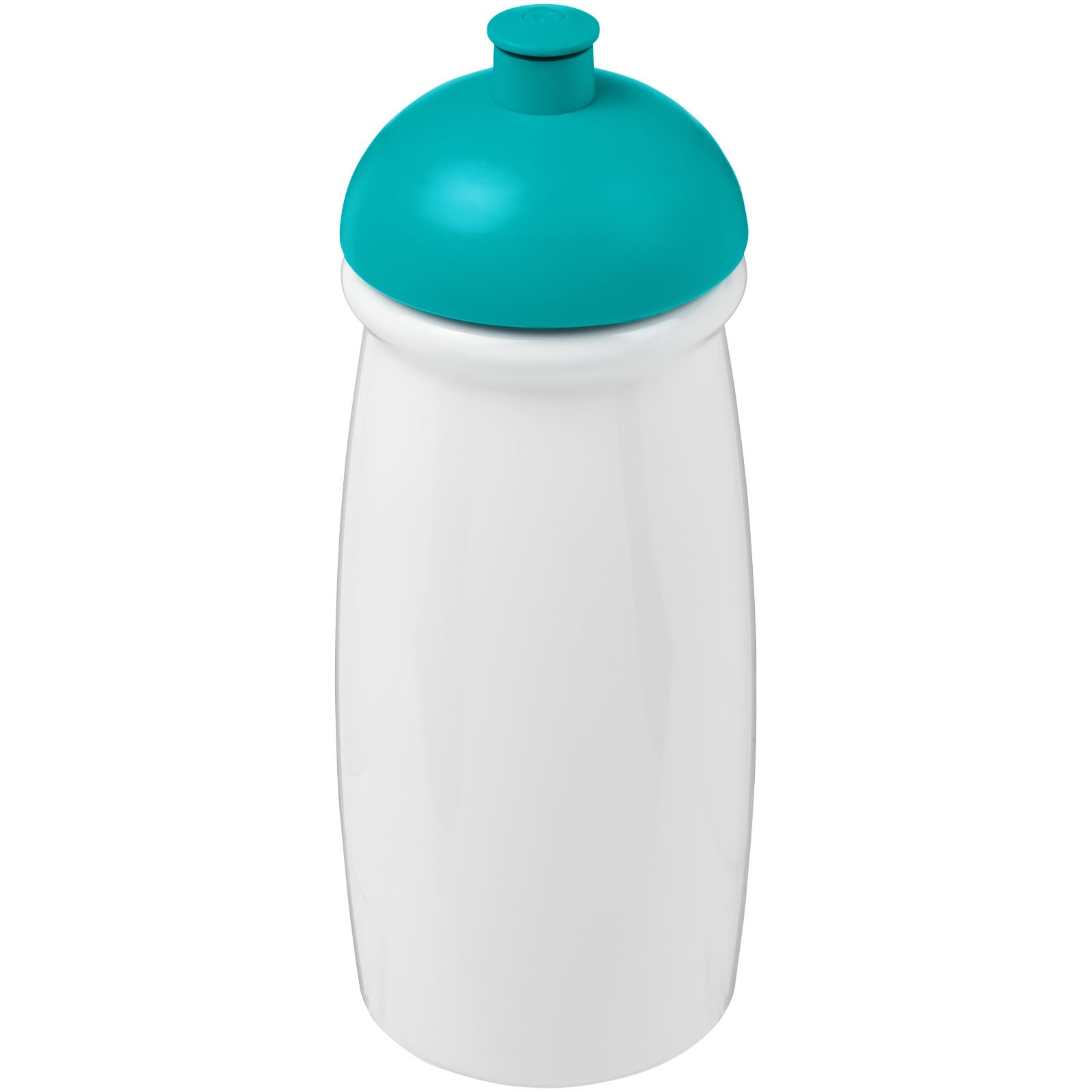 Sportovní láhev s kupolovitým víčkem H2O Pulse® 600 ml - Bílá / Tyrkysová