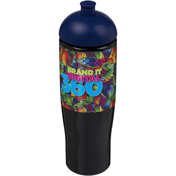 Bidon H2O Active® Tempo 700ml avec couvercle en dôme - Noir / Bleu
