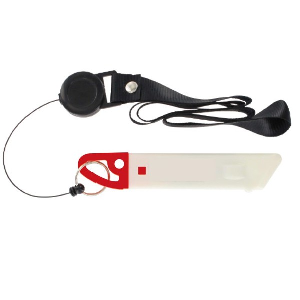 CUTTER LAME AUTO-RETRACTABLE TOUR DE COU - Rouge