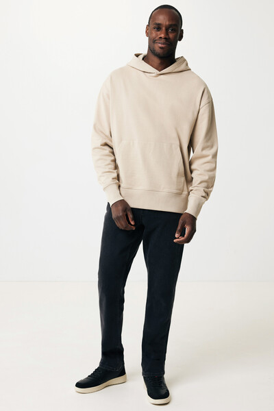Mikina s kapucí Iqoniq Yoho relaxed fit z recykl. bavlny - Desert / L