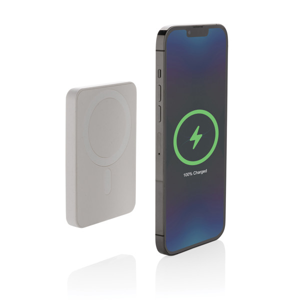 Magnetix RCS magnetni powerbank 5000 mAh od reciklirane plastike - Bijela