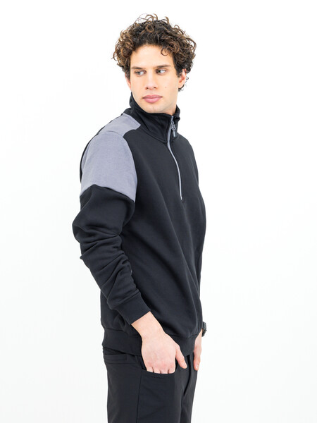 Printer Prime Halfzip Sweater Black/Anthra XS
