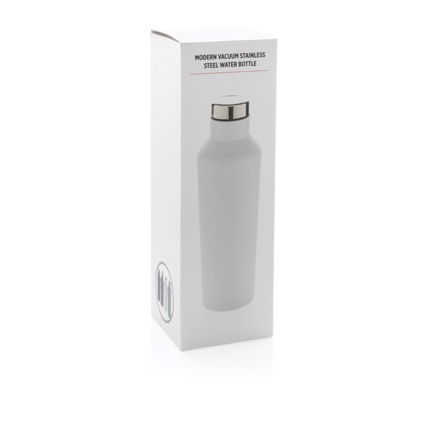 Moderne Vakuum-Flasche aus Stainless Steel - Weiß