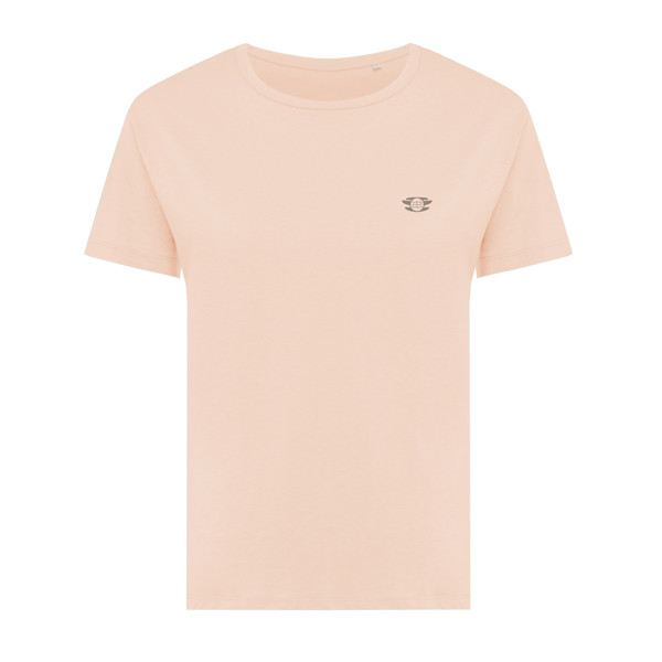 Iqoniq Yala women lightweight recycled cotton t-shirt - Peach Nectar / L