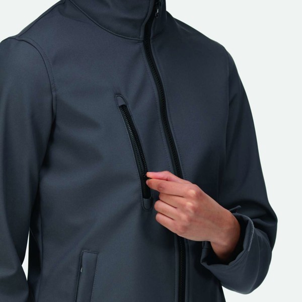 Women's Ablaze 3 Layer Printable Softshell Jacket - Black / Black / 10 (S)