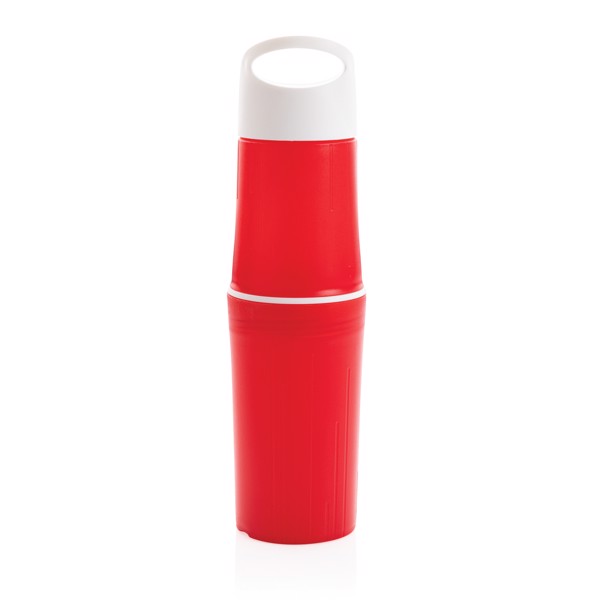 Be O bottle 500ml, sugarcane HDPE, EU made - Red
