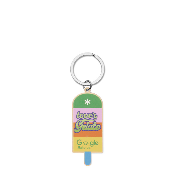 Porte-clés NFC en bois de forme personnalisée - 50mm / Anneau plat - Anneau fendu plat de 30 mm / Emballé dans du papier de soie / Réinscriptible