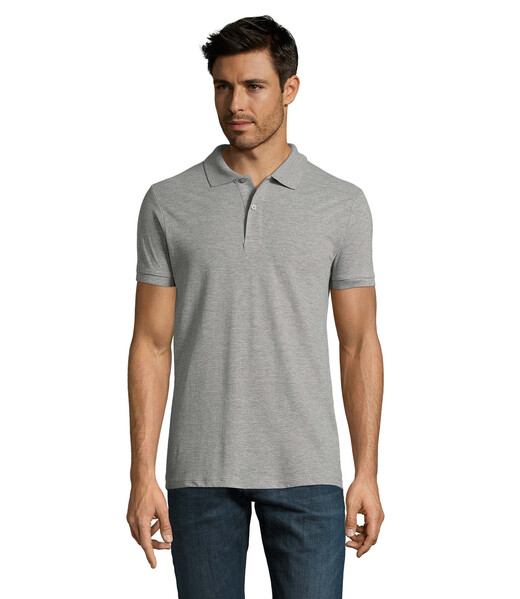 PERFECT MEN Polo homen 180g - Cinzento Melange 23XL