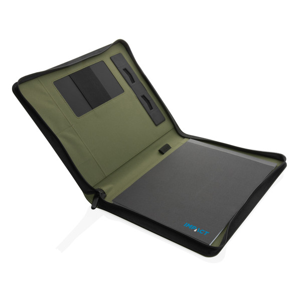 Impact Aware™ deluxe 300D tech portfolio with zipper - Green