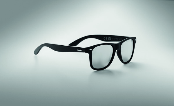 Sunglasses with bamboo arms Rhodos - Shiny Silver