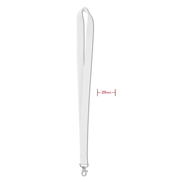 Lanyard 20 mm Simple Lany - White