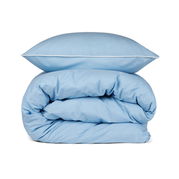 VINGA Marston Set de 4 pièces de lit en coton biologique OCS - Bleu