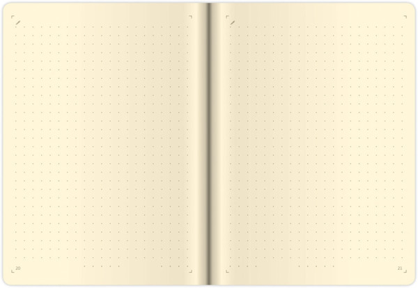 Notebook Flip M dot grid black/green