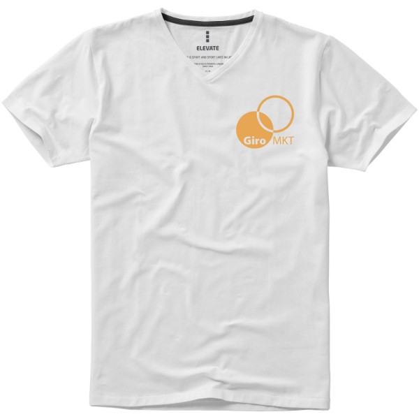 Kawartha short sleeve men's organic V-neck t-shirt - White / M